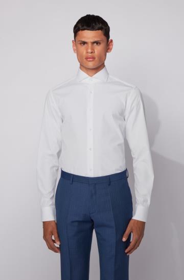 Koszula BOSS Slim Fit Białe Męskie (Pl03878)